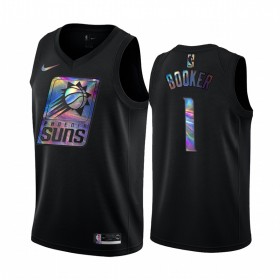 Phoenix Suns Devin Booker 1 Iridescent HWC Collection Miesten Pelipaidat Swingman
